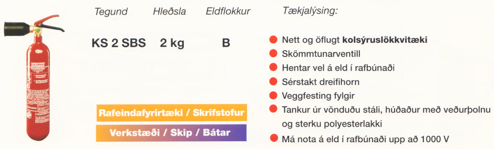Kolsýruslökkvitæki, 2 kg 34 B - Image 4